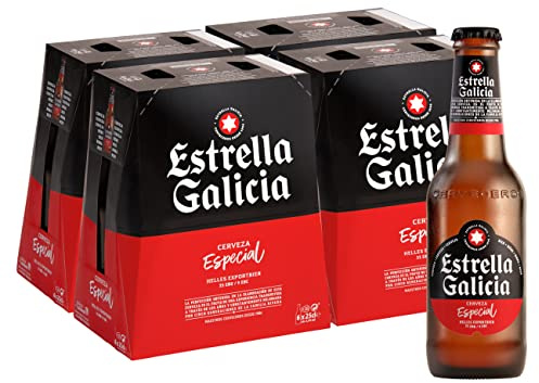 Estrella Galicia - Especial, Cerveza Lager, 24 Botellas x 25 cl