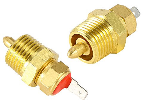 Elektrischer Gebläseschalter Temperaturschalter für elektrischen Gebläse 185 175, Gold Elektromotor Kühlgebläse Thermostat Temperatursensor Schalter mit 3/8Rohrgewinde für 10 1214 16Gebläse