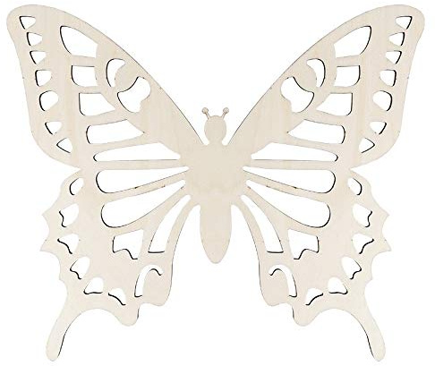 Ideen mit Herz Deko-Schmetterling aus Holz, 30,5cm x 26,4cm x 0,4cm