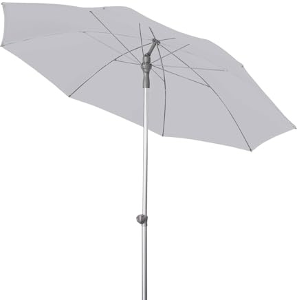 Doppler Sonnenschirm 'ACT', Push-up-Funktion, faltbar, Aluminium-Mast, Ø 200 cm, hellgrau