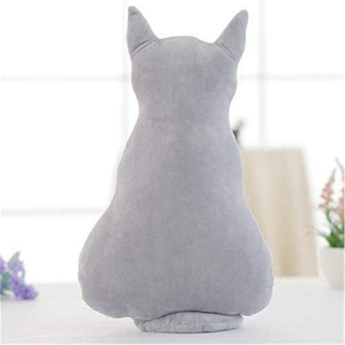 Nicole Knupfer Sofakissen in Form Einer Katze, niedliche Tier-Silhouette, weicher Plüsch, schönes Geschenk für Zimmer von Mädchen und Jungen, Plüsch (Grau,30cm)