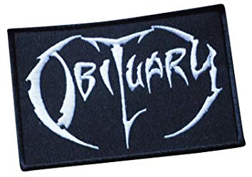 Martyna's Trading Official - Obituary (Death Metal) Stickerei - Rechteckig - 1 Stück - Schwarz - Mittel - Musik - Gotisch - Aufbügeln - Baumwolle - Bügelflicken