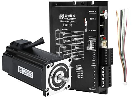 RTELLIGENT 1 Set Nema 24 EtherCAT Closed Loop 4NM Schrittmotor und Treiber Hybrid 571oz.in Bipolare EtherCAT Kommunikation entspricht dem CiA402 Standard