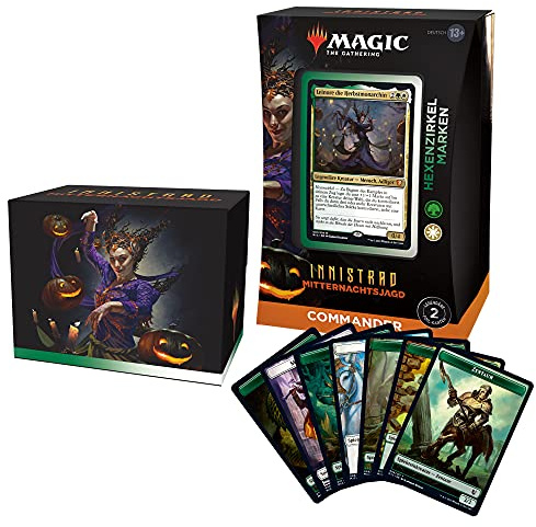 Mazo Innistrad Midnight Hunt Commander de Magic the Gathering, fichas para aquelarre (versión alemana) (Mago de la Costa C89611000), multicolor