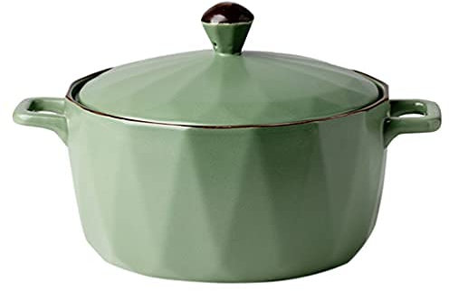 Tazza Da Minestra In Ceramica Casseruola Pentola Per Zuppa Ciotole Per Zuppa Rostiera Con Coperchio Mini Casseruola Casseruola Terrina Di Porcellana Ciotola Per Zuppa Noodle-7.5Zoll 25X19CM