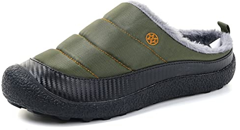 Gaatpot Unisex Pantofole Invernali Ciabatta da Casa Caldo,Verde,46 EU
