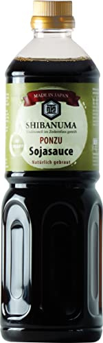 Shibanuma Ponzu Soße – Sojasoße mit Yuzu aus Japan – Weniger salzig – 1 x 1 l