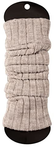 Ateena Scaldamuscoli Lunghi in Maglia di Lana per Donne e Ragazze, Scaldamuscoli Alle Caviglie, Calzini Alti al Ginocchio Senza Piedi, Circonferenza Max dei Polpacci– 40cm Lunghezza- 60cm, Beige