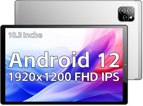 kinstone 10.3 Zoll Android Tablet,4G LTE Tablet,7500mAh,1.8GHz Octa-core Gaming Tablet,6GB RAM+128GB ROM,1920x1200 FHD IPS,5MP+13MP Dual Kamera,2.4G+5G WiFi,Bluetooth 5.0 GPS