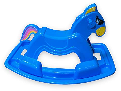 BUSDUGA 4074 Schaukelpferd blau Schaukeltier ab 2 Jahren