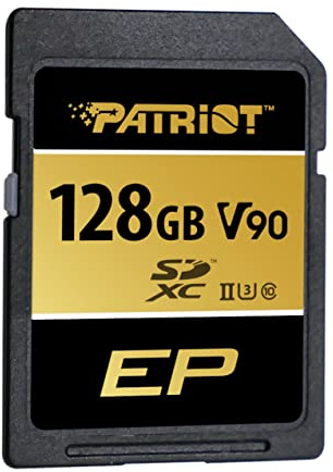 Patriot V90 SDXC UHS-II U3 Clase 10 Tarjeta SD 128GB