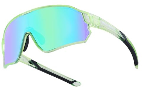ROCKBROS Occhiali da Sole Ciclismo, Protezione UV400, Occhiali Polarizzati per Bici MTB Bambini Ragazzi, Occhiali Sportivi per Ciclismo Running, TR90+TAC