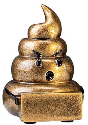 eberin – Charmanter Pokal aus Resin, 9,5 cm: Lustige Trophäe mit Emoji-Motiv & Wunschgravur | Award für humorvolle Auszeichnungen