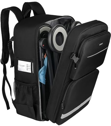 LEFOR·Z Kinderwagen-Reisetasche (Größe: 35,8 x 22,6 x 50,5 cm), Kinderwagen-Rucksack, kompatibel mit GB Pockit/Pocket + All City/Air All Terrain/Cybex Libelle 2 Kinderwagen und Zubehör (nur Tasche)
