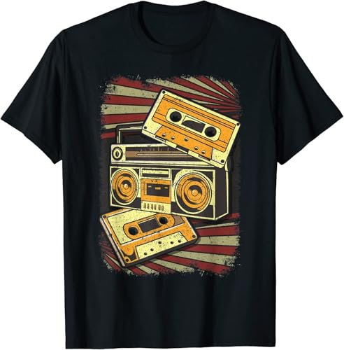 Limited Retro Vintage Boombox 80's Music Radio Boombox T-Shirt S-3XL Black BlackBlackS