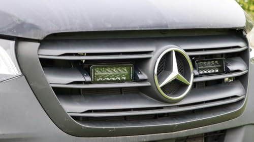 EURALIGHT Kühlergrill Kit passend für Mercedes-Benz MB Sprinter (2018-2024) inkl. 2 LED Fernscheinwerfer Komplettset eintragungsfrei gemäß ECE R149 AGB