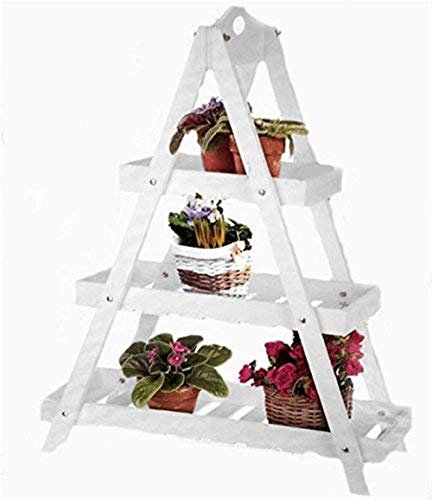 Blumenständer Pflanzenständer, Blumentopf, Blumen, Kräuter, 3-stufiges Pflanzenständerregal, Holz, Blumentöpfe, Ausstellungsständer, Regale, Aufbewahrungs-Organizer für Garten, Terrasse, Inn