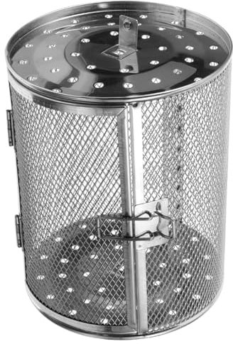 Ciieeo Grillkäfig Rotisserie Grill Ofenauskleidungen Korb Drehspieß Liner Netz Elektrischer Röster Toaster Ninja-luftfritteuse Draht Bräter Im Freien Kocher Käfig Airfryer Silver Rostfreier Stahl