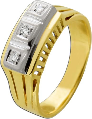 Ch.Abramowicz Diamantring Gold Weißgold 585 14K Diamanten Antikschmuck 16