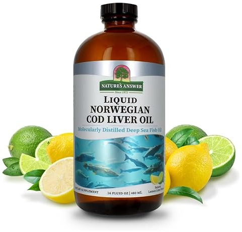 Natural's Answer Liquid Omega-3 Fish Oil ? 480 ml ? Natural Lemon Flavour ? High EPA & DHA ? Supports Heart, Brain & Joint Health