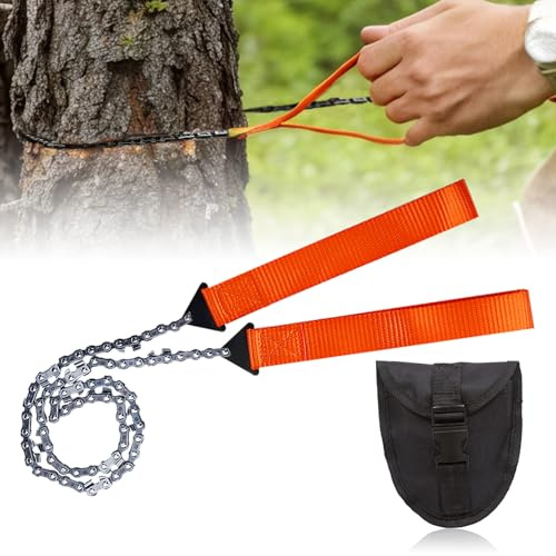 Sierra de Bolsillo Portátil Sierras de Cadena Plegable para Camping Senderismo al Aire Libre Largo total 40 Pulgadas