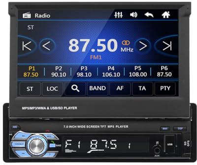 KIXZSAZ 7 Inches Car Radio GPS Touch Screen Multimedia Player High Definition Audio Video Bluetooth-compatible Stereo Noise Reduction