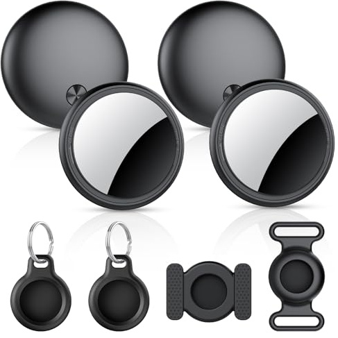 Smart Air Traceur Tag Lot de 4, Compatible avec Apple Localiser (iOS Uniquement), Air Localisateurs Tags pour Valises Portefeuilles Clés Sacs, Suivi Mondial, 100dB Bip, IP68