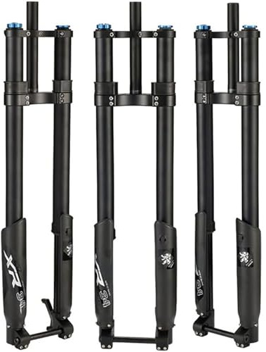 MESOVFCA Mountain Bike Suspension Inverted Fork 26 27.5 29 DH MTB Air Fork Travel 160Mm Adjustable Rebound Double Shoulder Straight Front Fork Manual Lockout 15 * 110Mm Boost