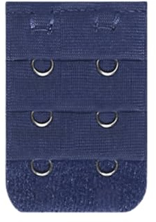 AMateschitz 12 prolunghe per reggiseno, 3 ganci, 2 file per reggiseno estensore, chiusura morbida, elastico, biancheria intima, fibbia di estensione, accessorio per gravidanza, per donne e donne, blu