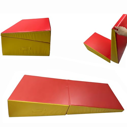 Faltbare Gymnastikmatte Keil-Tumbling-Matte Käsekeilmatte Gymnastik-schrägmatte Für Gymnastik, Tanz, Yoga Kampfsport-dehnübungen 180x57x40cm