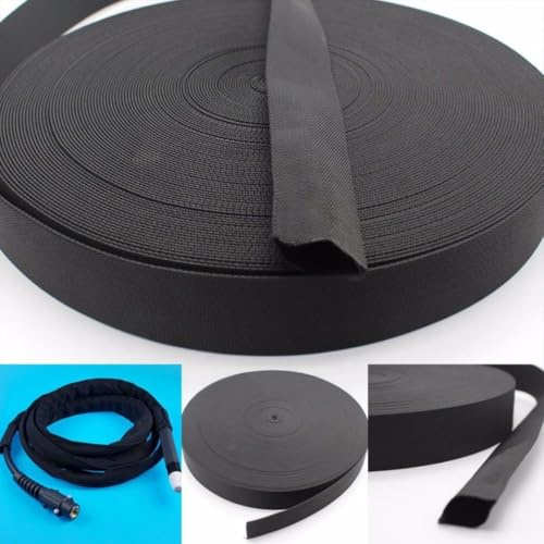 Manicotto protettivo in nylon per torcia di saldatura, guaina per cavo da 7,6 m, ignifugo, resistente all'abrasione per tubi TIG e torcia al plasma, cavi MIG/saldatura, H