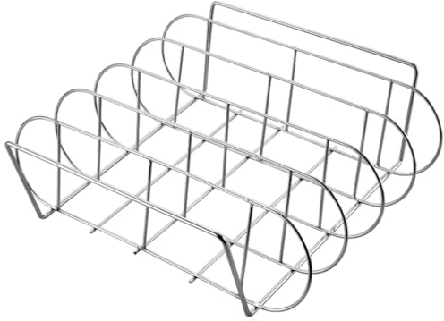 TOYANDONA Supporto per Arrostitore in Metallo e Griglia in Acciaio Inossidabile per Barbecue, Grigliate all’Aperto e Campeggio, Struttura Stabile Resistente alle Alte Temperature,