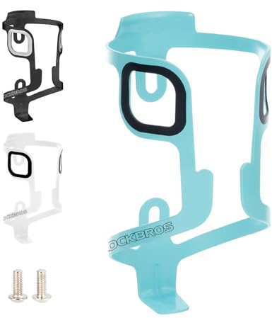 ROCKBROS Fahrrad Flaschenhalter Getränkehalter Aluminium, 27g Leicht | Vibrationarm, mit Universeller Passform für Trinkflaschen bis 78mm, für Rennrad Gravel Bike MTB E-Bike Blau