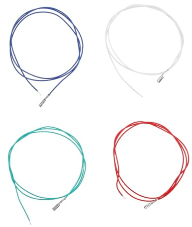 Homoyoyo Cables de Repuesto para Cabezal de Tocadiscos, 4 Piezas de 15 Cm, Colores, Accesorios de Reparación para Fonógrafo y Tocadiscos, Transmisión de Audio Estable para Uso en Hogar