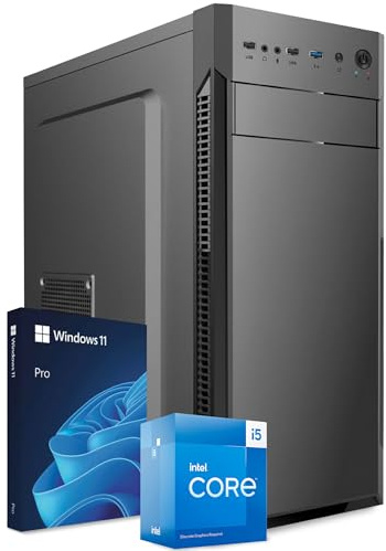 PC Fisso Completo - Computer Desktop Intel Core i5-8400 • RAM 16GB DDR4 • SSD 500GB • Scheda Video GeForce GT 1030 4 GB • Wi-Fi AC e Bluetooth • HDMI • USB 3.2 • Windows 11 Pro • Pronto all'Uso