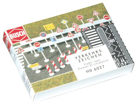 Busch 6027 H0 Verkehrszeichen-Set