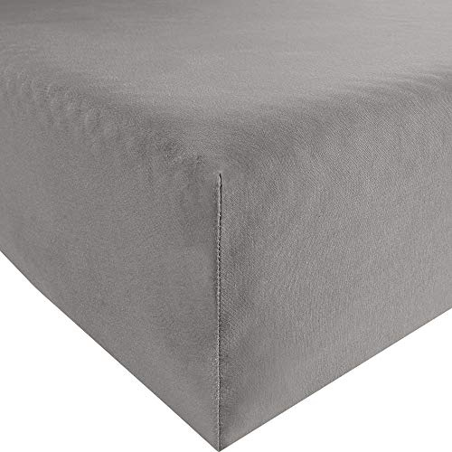 Estella Spannbettlaken Mako-Feinjersey Platin Größe 140x200 cm - 160x200 cm