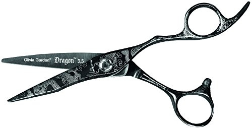 Olivia Garden Forbici Dragon, Misura 5.5 - Potenti Lame convesse rinforzate con rivestimento in titanio per una maggiore forza e resistenza, la miglior qualità di acciaio giapponese