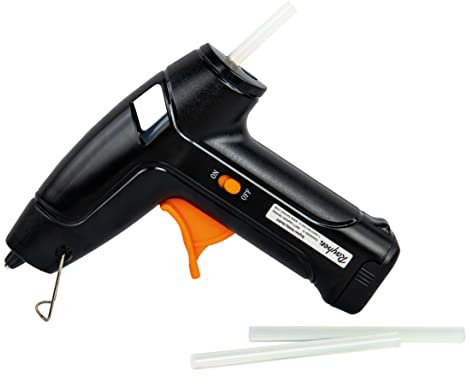 Rayher pistola colla a caldo, a batteria senza fili, a bassa temperatura, 13 x 14 cm, 2 stick colla inclusi, 30092000