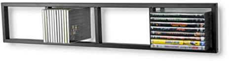 You Have Space Moderno supporto da parete per CD DVD Media Rack Storage Metal Shelf Organizer (nero)