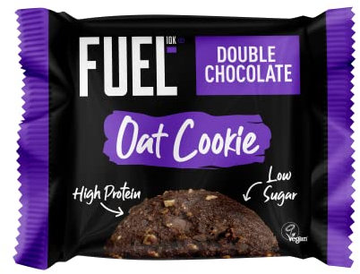 FUEL10K Double Chocolate Breakfast Oat Cookie, High Protein & Fibre, 50 g (Pack of 12)