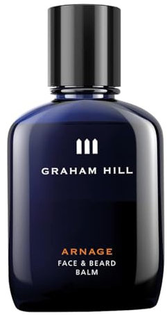 GRAHAM HILL Arnage Soothing & Refreshing Face and Beard Balm, 100ml - Beard Balm, Men's Face Moisturizer, Vegan Beard Moisturiser with Panthenol, Jojoba Oil & American Cuckoo Flower