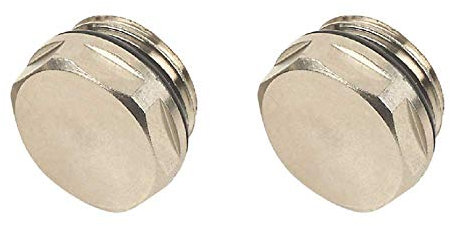 x2 Blank Cap Manual Radiator AIR Vent Bleed Plug Valve 1/2 BSP