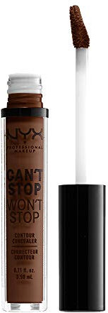 NYX Professional Makeup Can't Stop Won't Stop Contour Concealer - wasserfester flüssiger Abdeckstift, Kaschieren & Highlighten, 3, 5 ml, Wallnut 22.7