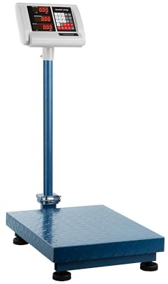 Steinberg Systems Plattformwaage 300kg / 50g Digitale Waage Paketwaage Industriewaage (40 x 50 cm, klappbares Display)