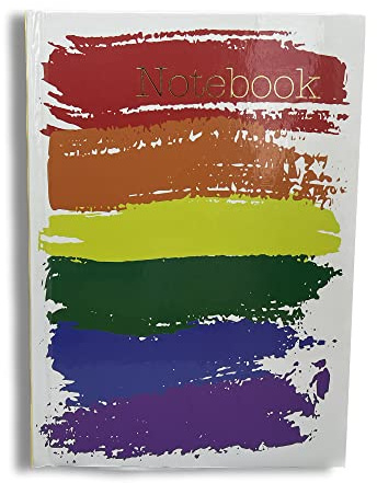 Maturi Notizbuch, A5, Hardcover, Regenbogenfarben mit Goldfolien-Details und glänzender Oberfläche
