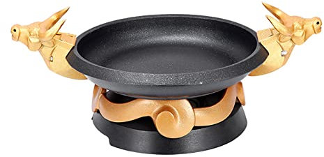MNSSRN Dekorative Heizung Alkoholherd, Buffet Dekorativer Pot Anti-Branding-Griff Stilvolles Design, geeignet für Hochzeits-Restaurantpartys,30cm