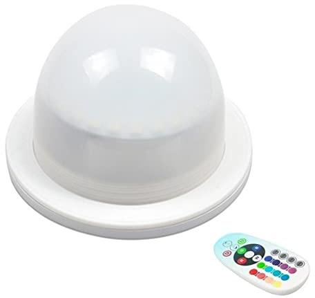 KINGCOO Wasserdichte Wiederaufladbare LED Farbwechsel Nachtlicht Dekorative Nachttischlampe mit Fernbedienung Dimmbare Helligkeit Ersatzlampe für LED Würfel Kugellichter, Schlafzimmer Dekor (6LED)