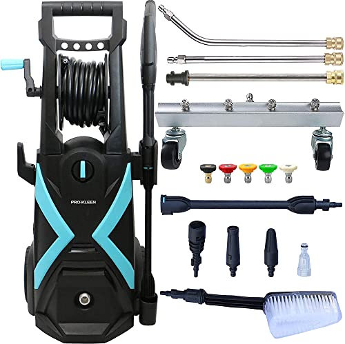 Pro-Kleen Pressure Washer Electric, Power Jet Wash Portable, 165 Bar Max, 2.2kW with Pro-Kleen Chassis Cleaner - Dual-Function Undercarriage Cleaner