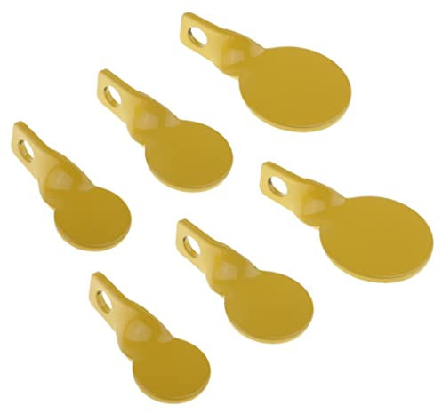 Amagogo 6pcs Yellow Stainless Steel Metal Plates for Competition